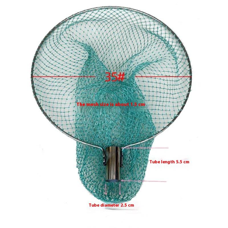 1Pc Fishing Mesh Net Head Fishing Tackle Copying Net Head For Freshwater Saltwater Without Handle
