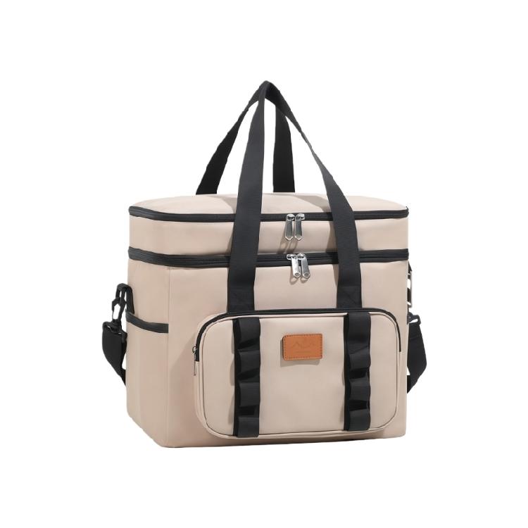 

Multipurpose Insulated Food BagThermal Lining Adjustable Shoulder Strap Spacious Waterproof Design For Beach Camping жёлтый