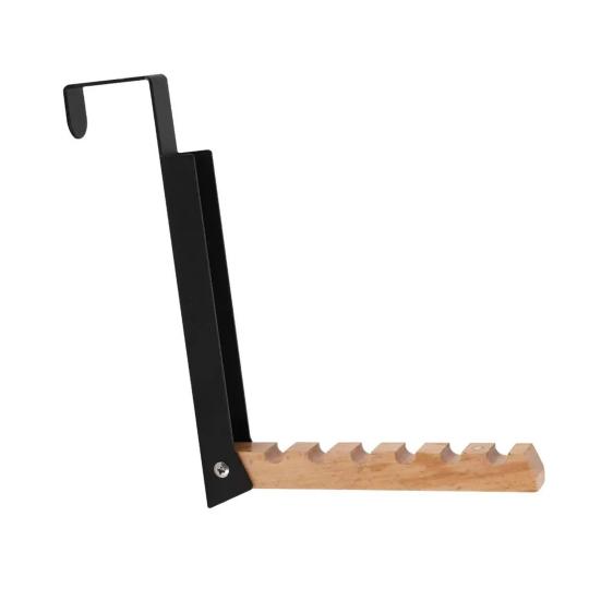 Foldable Over-the-Door Hook Rack with 6 Swivel Hooks Portable No-Drill Organizer for Travel Hotel Home Non Slip Door Hanger for Clothes Towels Bags