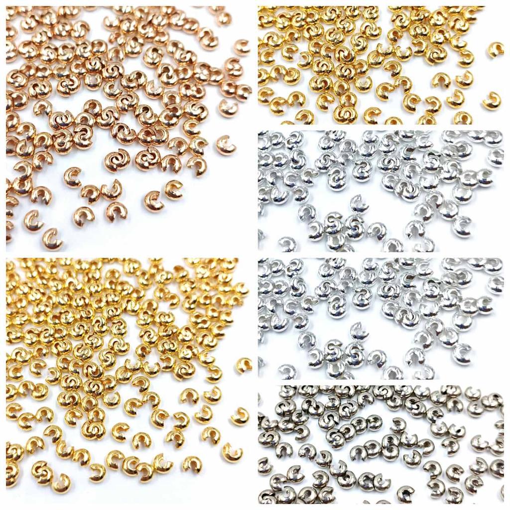 DIY Material Bag Clasp Crescent Clasp C Clasp Bracelet Positioning Bead Accessories Half Moon End Clasp Handmade 3/4/5mm Gold Sliver