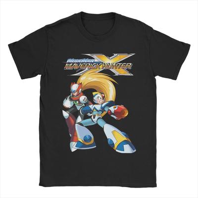 Megaman X Maverick Hunter X Tričko pro Muže Ženy 100% Bavlna Cool Trička Kulatý Výstřih Robotická Trička Krátký Rukáv Oblečení Větší Velikosti