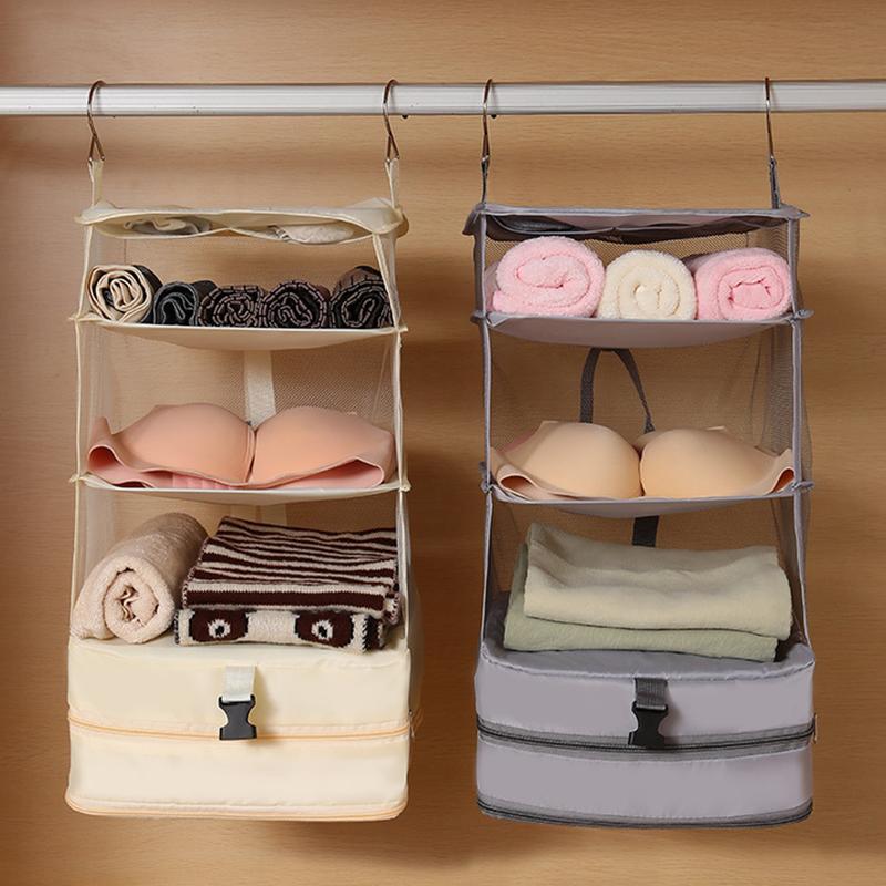 Travel Storage Bag Dormitory Wardrobe Hanging Multi Functional Storage Artifact Clothing Underwear Socks Storage Compression Bag