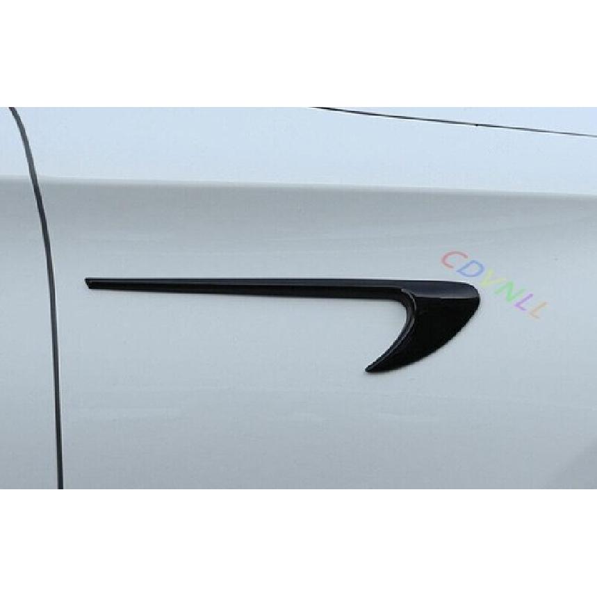 For Mercedes-Benz GLK 2009-2015 ABS Black Front Side Door Fender Cover Trim 2PCS