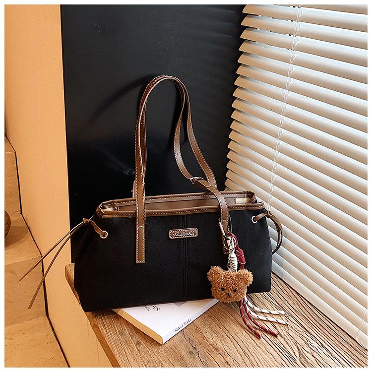 Women's Retro Minimalist Underarm Bag - 2025 Autumn/Winter Fashion, Large Capacity Handbag for Commute