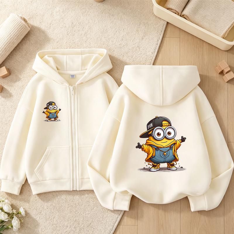 New Minionses Kids Zipper Hoodies Coats Girl Boy Sweatshirt Clothes Long Sleeve Harajuku Pullovers Casual Hooded Tops GIFT 2026