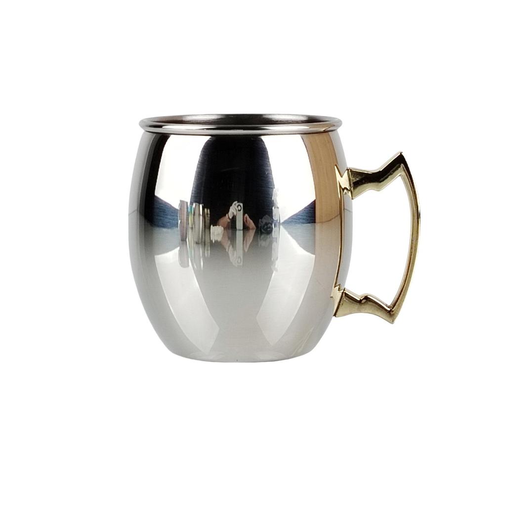 Hammered Stainless Steel Moscow Mule Mug - Copper-Plated European Cocktail Cup