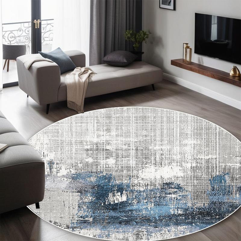 

Ковер в европейском стиле с геометрическим округлым узором для украшения гостиной и спальни, нескользящий коврик для лаунжа, балкона, кофейного столика, напольный коврик 60cm 23.62 in