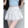 Women's High Waist Black Pleated Mini Skirt - Autumn/Spring