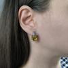 Silver Earrings with Citrine Nano 8.005ct (2190011)