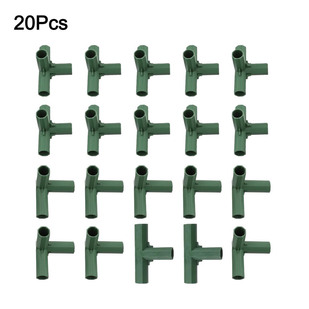 20pcs 16mm Round Tube Three-Way Four-Way Five-Way Greenhouse Frame Building Connector Flower Rack Greenhouse Frame Structure