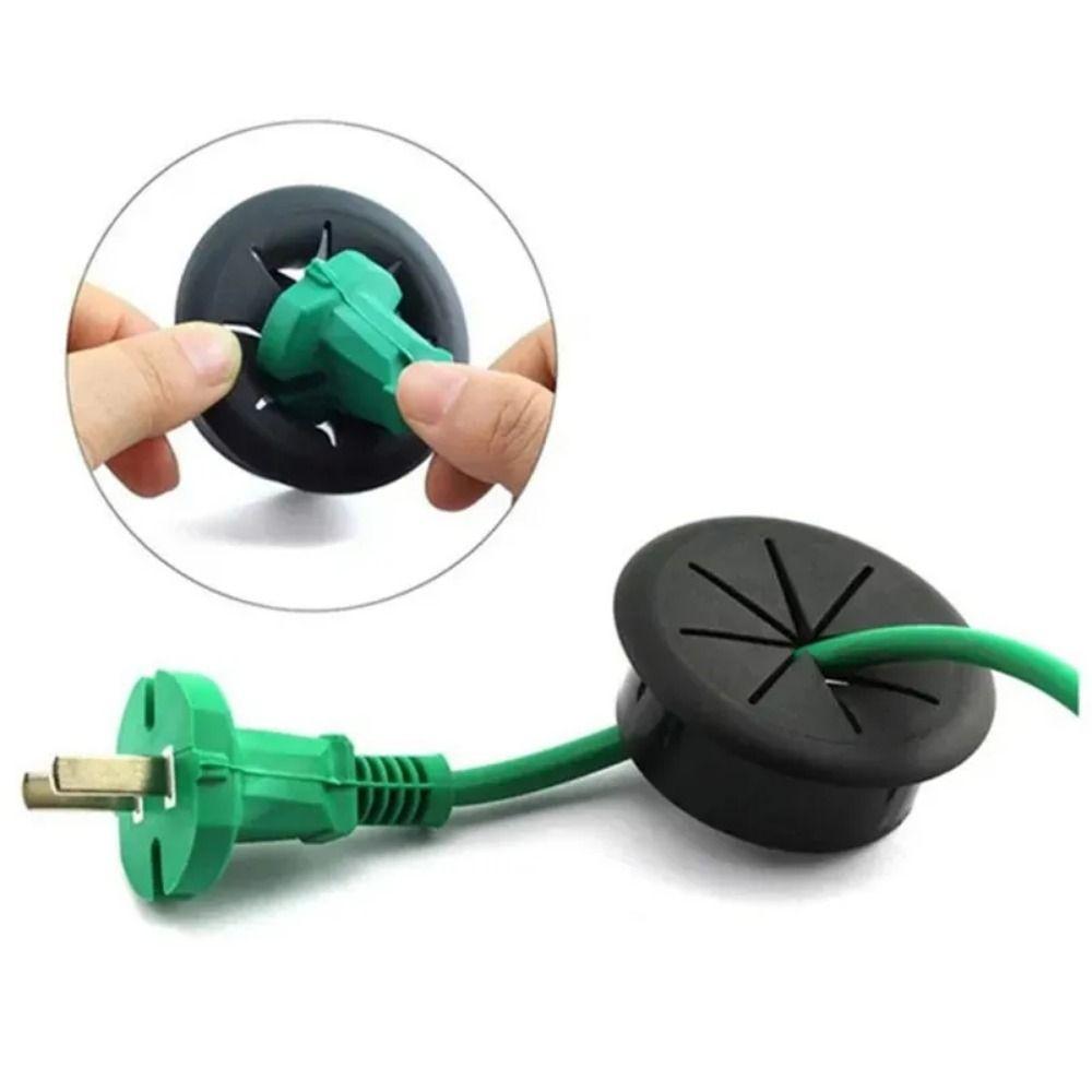 10Pcs Rubber Gasket Desk Cord Grommet Flexible Outlet Cable Passing Box  Office Table