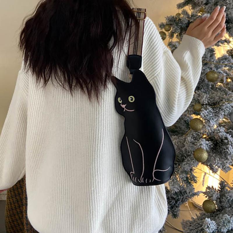 Large-capacity  Casual Cartoon Cat Cute Chest Bag Fashion Waterproof  Women's Crossbody Bag