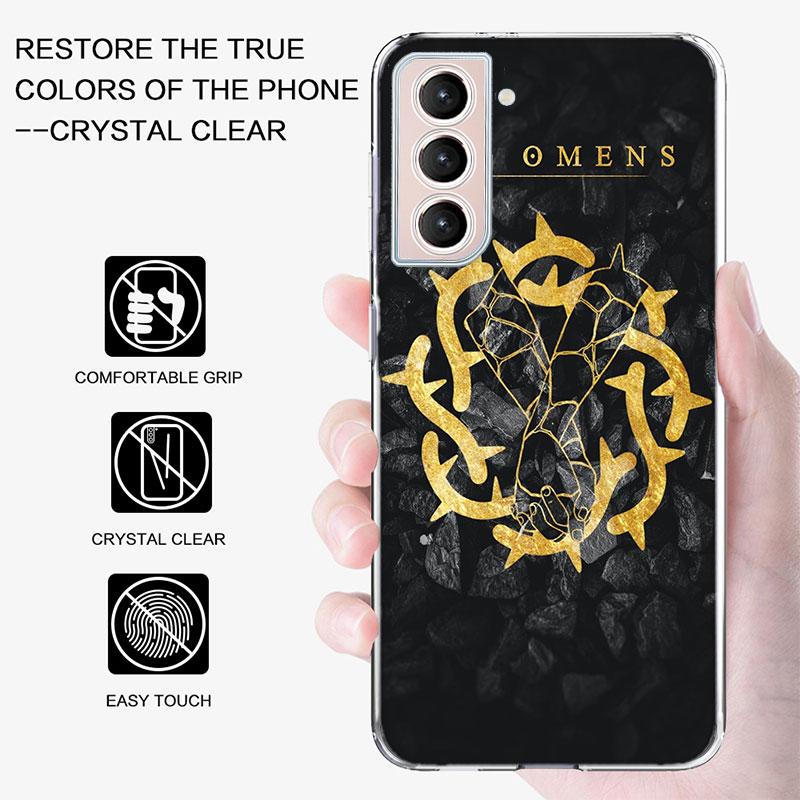 Band B-Bad Omens Handyhülle Für Samsung Galaxy S25 Edge S24 S23 FE S21 S20 S10 Plus S22 S26 Ultra Hülle Klare Hüllen TPU Capa S