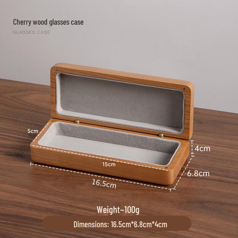 Vintage Drewniane Etui na Okulary