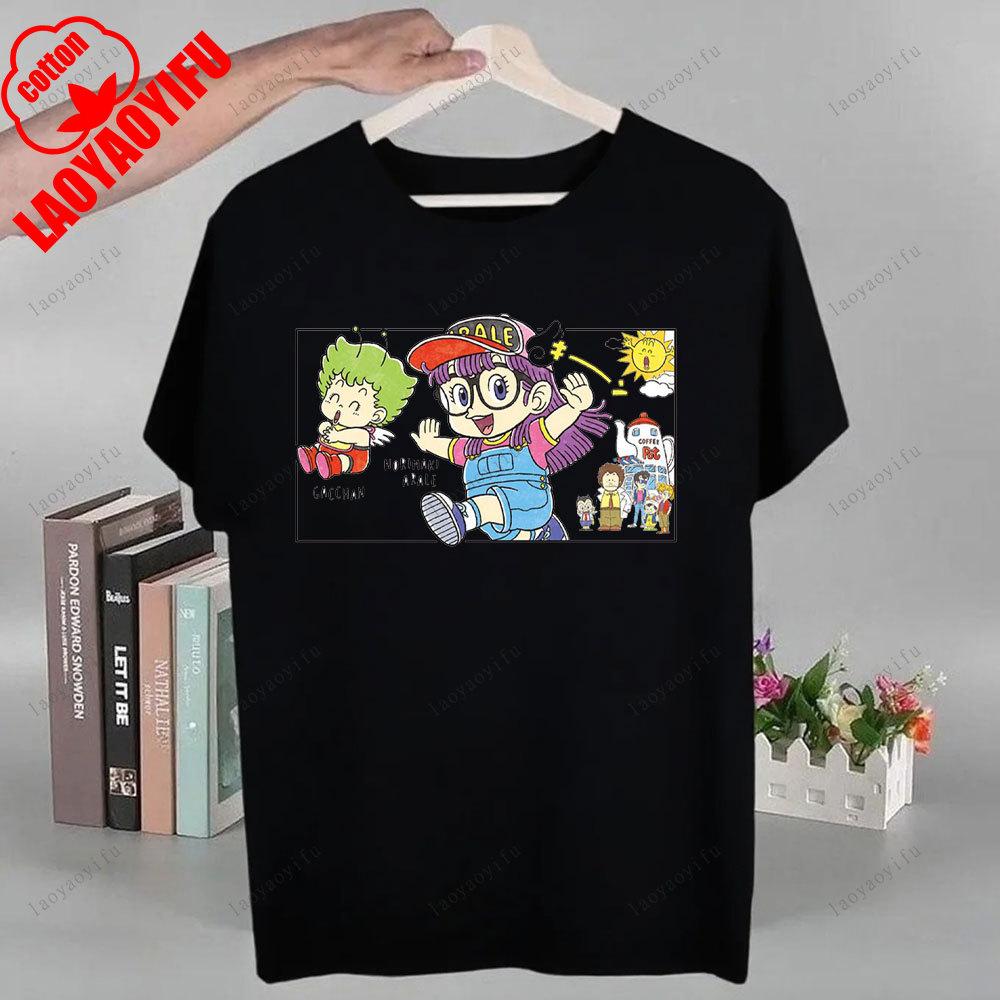 Arale T-shirts Women Graphic Japanese Manga Tshirt Breathable Camisetas Fashionable and Casual Cotton Short Sleeved Round Neck