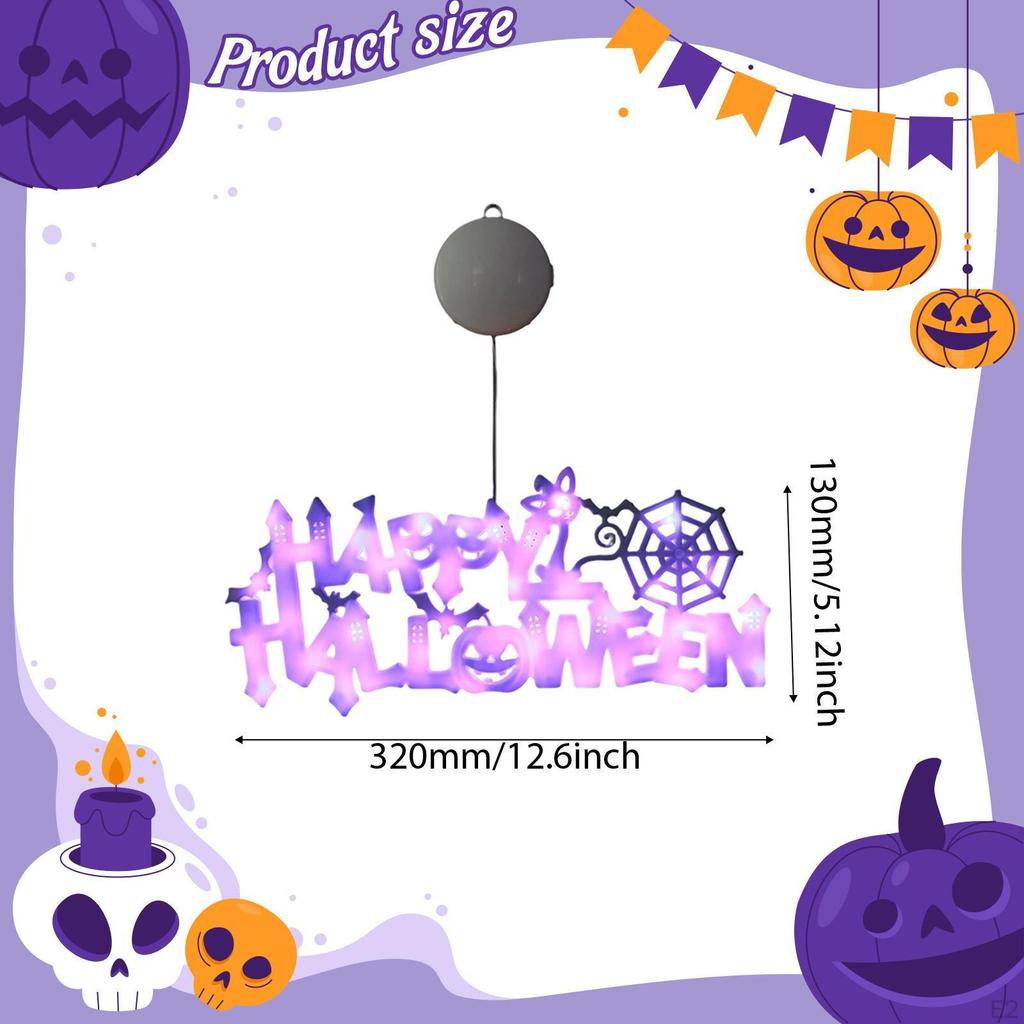 Happy Halloween Sign Decoration Holiday Festive LED Light Up