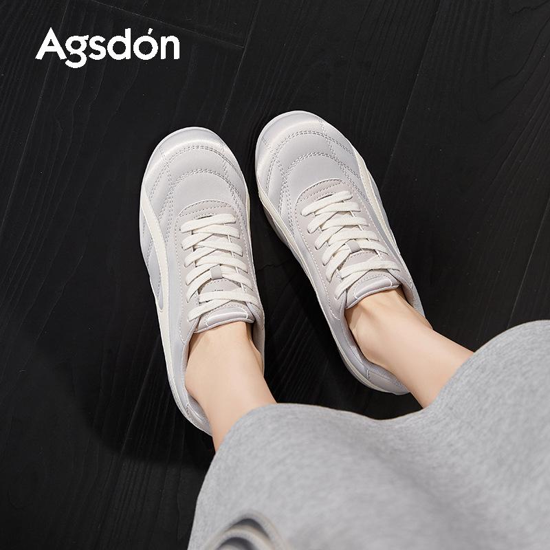Augustus Dengde Training Shoes Women's 2025 New Autumn Flat-bottomed Forrest Gump Shoes Student Sports and Leisure Little White Board Shoes