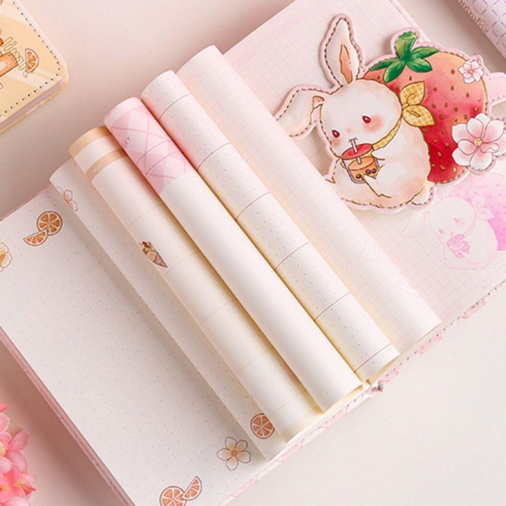 112 Pages Rabbit Note Paper Magnetic Buckle Notepad Memorandum PU Leather Palm Notebook  Students