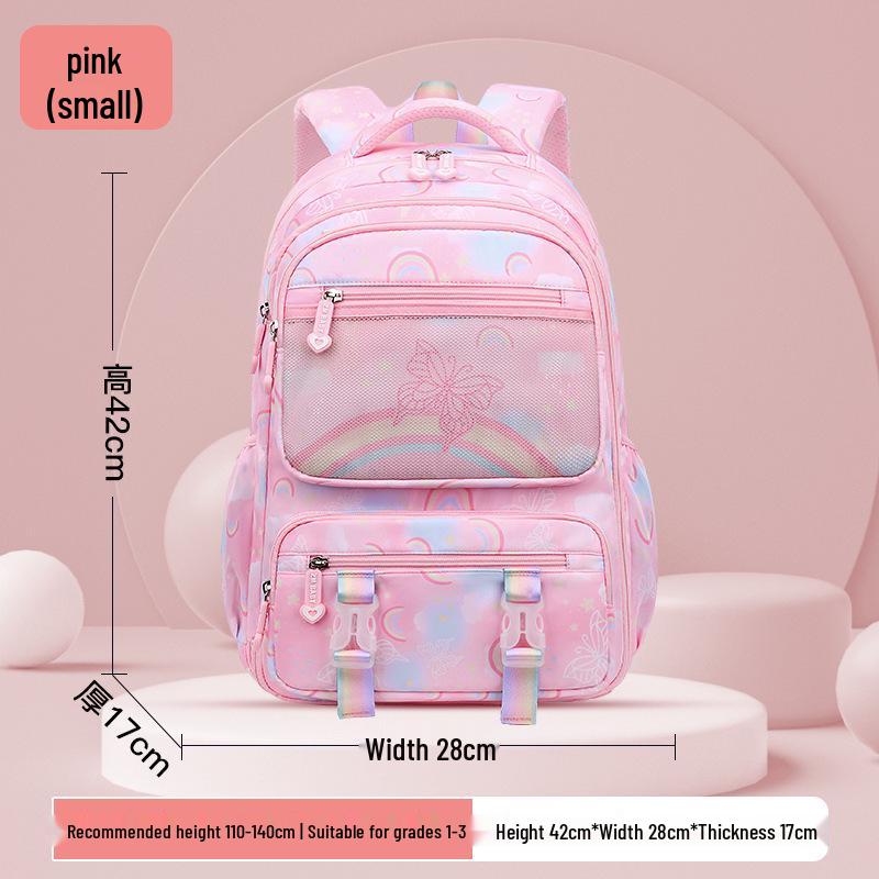 

Waterproof Lightweight Girls Backpack for Grades 1-6 - Large Capacity, Load-Reducing Design