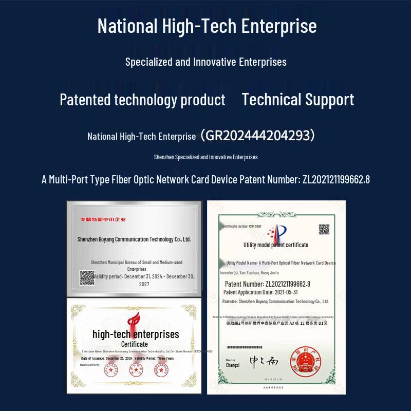 BOYANG X710-DA4 10Gbps 4-Port SFP+ PCIe Network Adapter