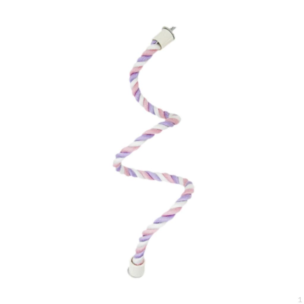 Adjustable Rope Perch for Bird Cages, Climbing Toy Parakeet and Parrot