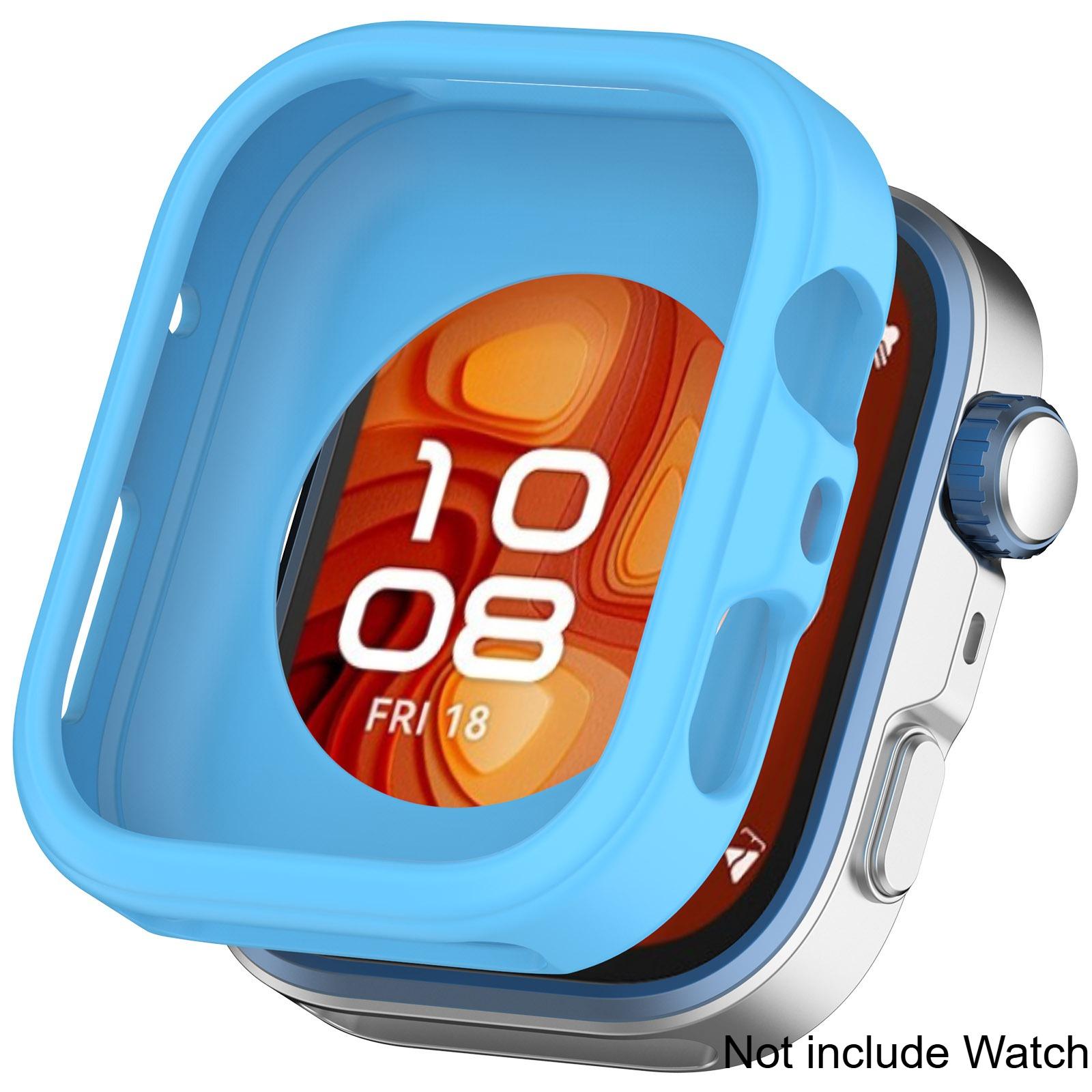 

Silicone Case For Huawei Watch Fit 4 / Fit4 pro soft Protector Bumper Cases Watch accessories Protective Frame Bumper Fit4 небесно-голубой