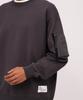 BAGGY FIT POCKET CREW NECK Fit Military Pocket Crew Neck Sweatshirt XL 410 Charcoal [Avirex] MIL. SWEAT/Baggy / 783-4132006 Men's