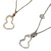 18K Gold Plated Linjia Gourd Necklace with Red Agate & White Mother-of-Pearl Pendant for Women