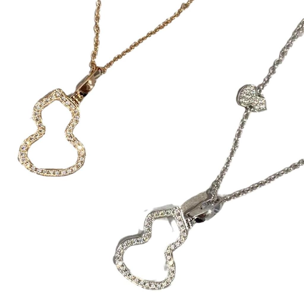 18K Gold Plated Linjia Gourd Necklace with Red Agate & White Mother-of-Pearl Pendant for Women
