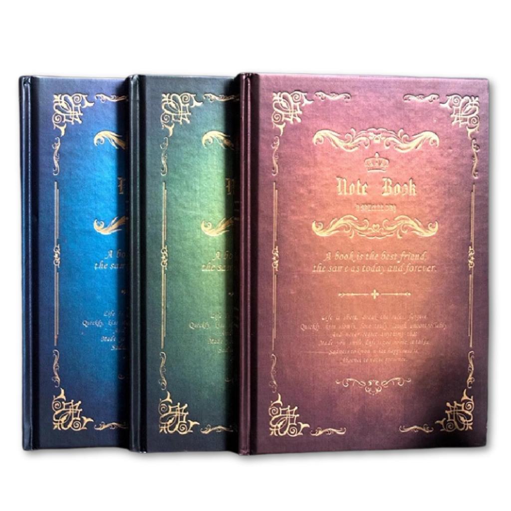 Antique Design Notebook Magic Book Style Vintage Retro A5 Diary Notepad Stylish 3 Color Set [HYmish] (Blue, Green, Brown)