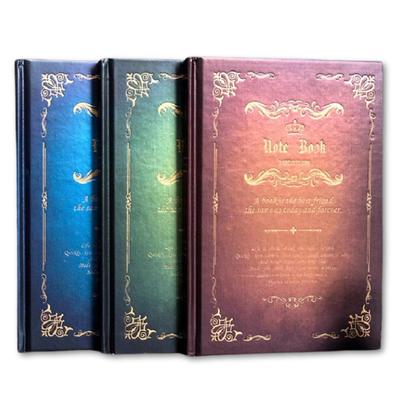 Antique Design Spellbook Vintage Retro A5 Set [HYmish] Notebook, Style, Diary/Memo Pad, Stylish, 3-Color (Blue, Green, Brown)