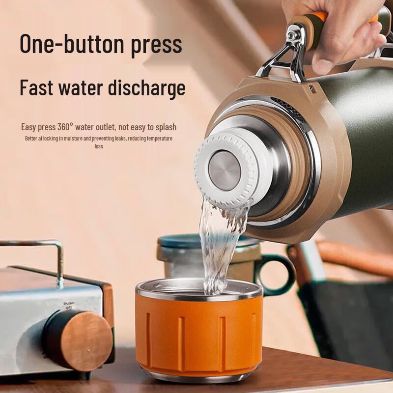TKK King Kong 2L Outdoor Press-Type Thermos Bottle