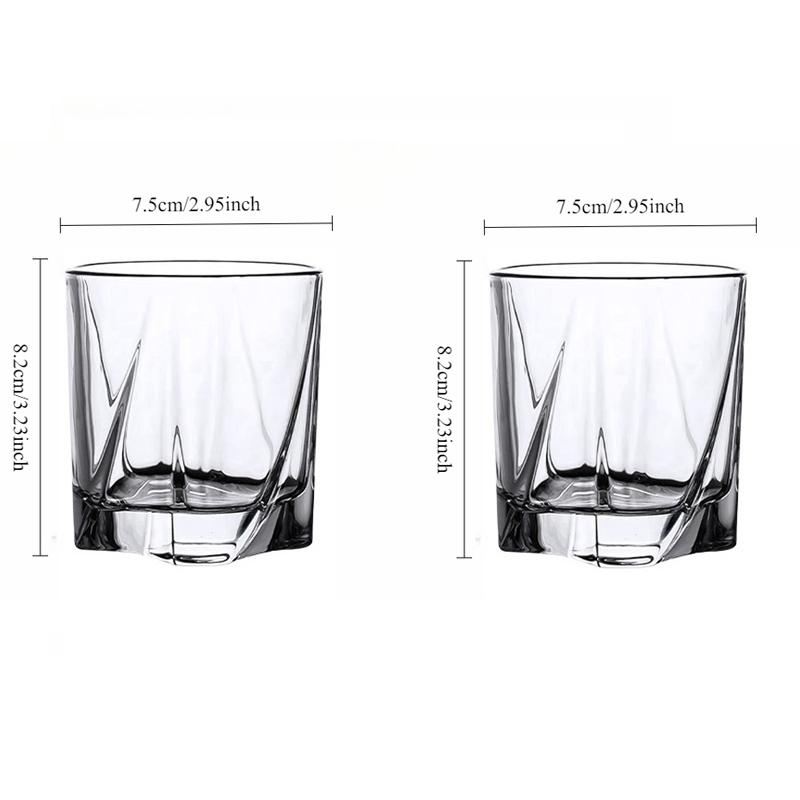 

2pcs Thick Bottomed Wine Glass Party Bar Transparent Wine Utensils Whisky Glass Restaurant Drinking Water Cups Cold Water Cup 2pcs