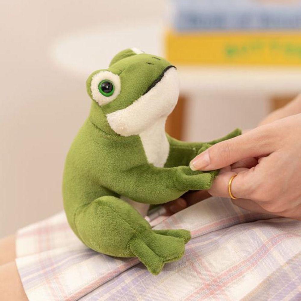 PP Cotton Mini Frog Plush Doll Collection Cartoon Frog Stuffed Toy Green Frog Plush Toy Christmas