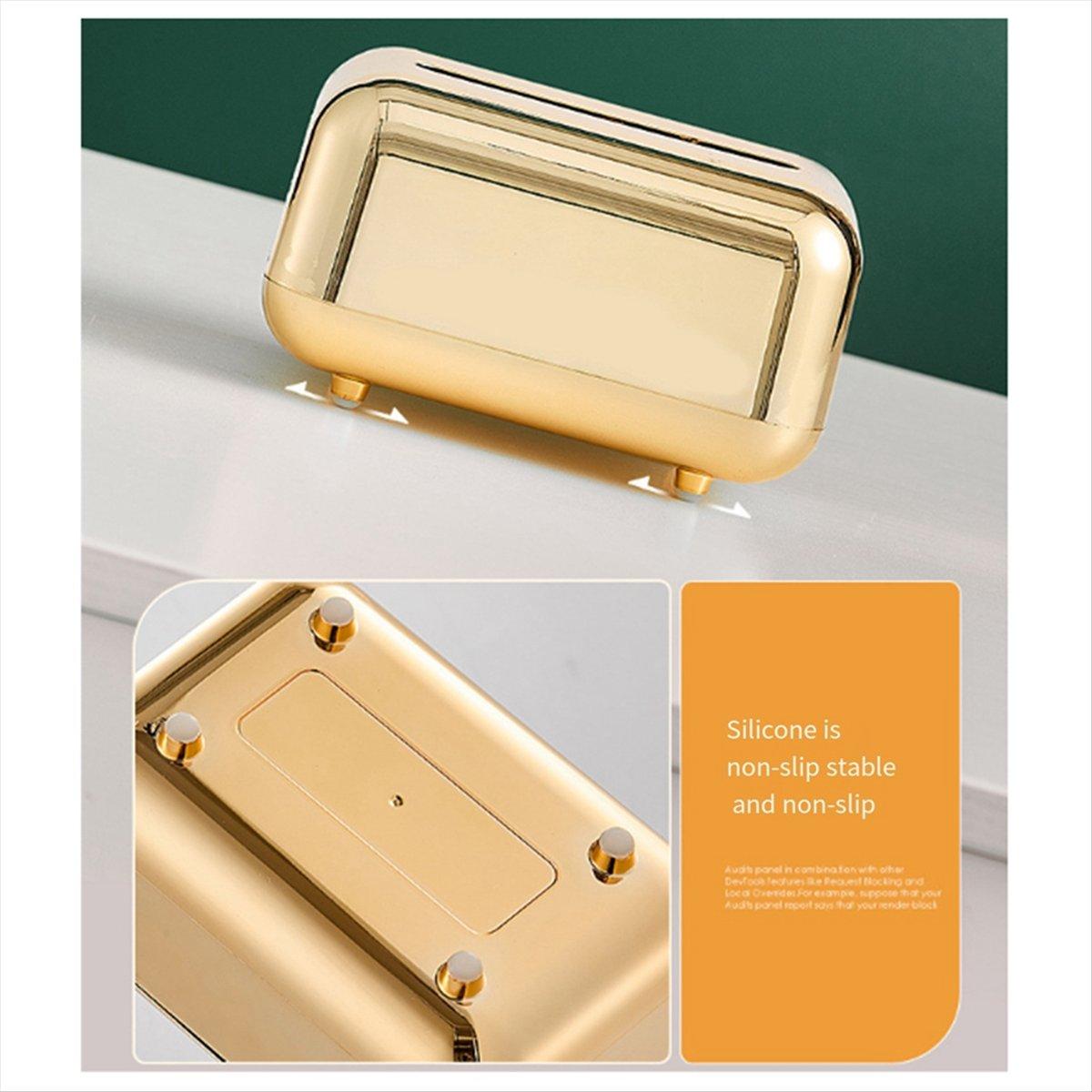 

BHBL Luxury Golden Tissue Boxes Storage Napkin Holder Paper Case Organizer Ornament Craft Desktop China Mainland