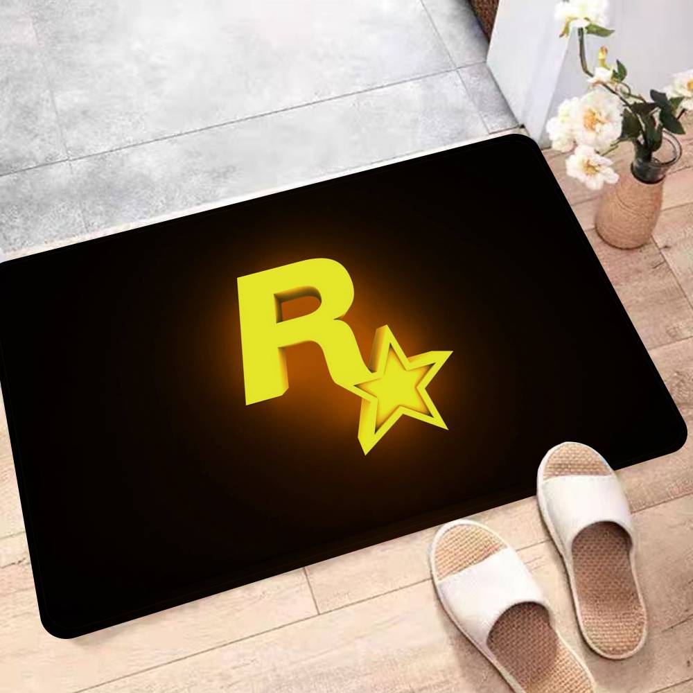 Tappetino Rockstart Games Lettera R Antiscivolo Tappetino per Lavanderia Decorazione Lavanderia Balcone Bambini Soggiorno Tappeti per la Casa