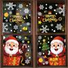 Festive Pvc Christmas Snowflake And Santa Static Stickers For Decoration Window