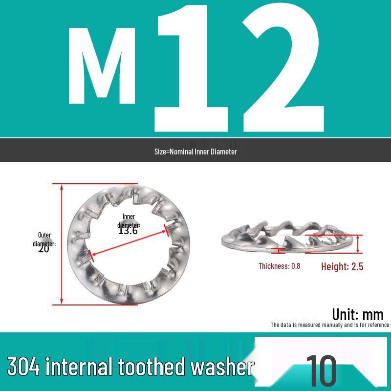 Iron Serrated Locking Washer Set with Anti-Loosening Shims