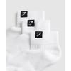 Gymshark Woven Tab Quarter Socks 3pk White I2a7f Wbbm