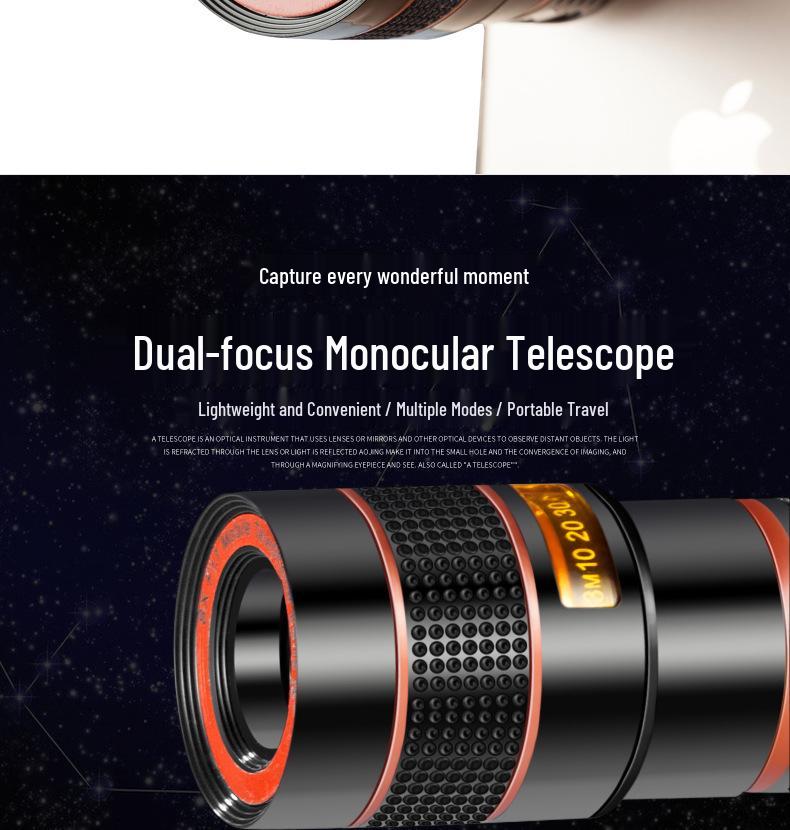 8x Zoom Universal Telephoto Lens for Mobile Phone Photography and Video Recording