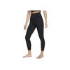 Nike Yoga Jednokolorowe Legginsy Długości 9/10 Spodnie Fitness Damskie doły Czarne CJ4204-010