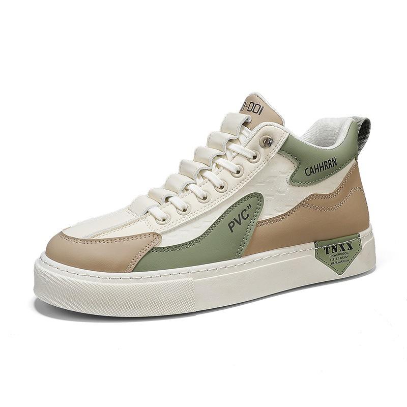 

Men s shoes autumn and winter new heightening platform high-top shoes trend contrasting color flat-bottomed casual sports shoes light board shoes men 44