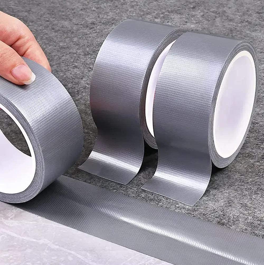 1roll Tape Waterproof Sticky Adhesive Cloth Duct Tape Single-Sided Strong Carpet Tape Multi-Purpose Durable Easy Tear Tape