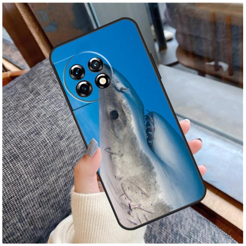 Ocean Shark Tooth Fish Case For OnePlus 13R 13T 12R 10R 10T 15 13 12 11 10 9 Pro Nord 5 CE 2 3 4 Lite N20 N30 Coque