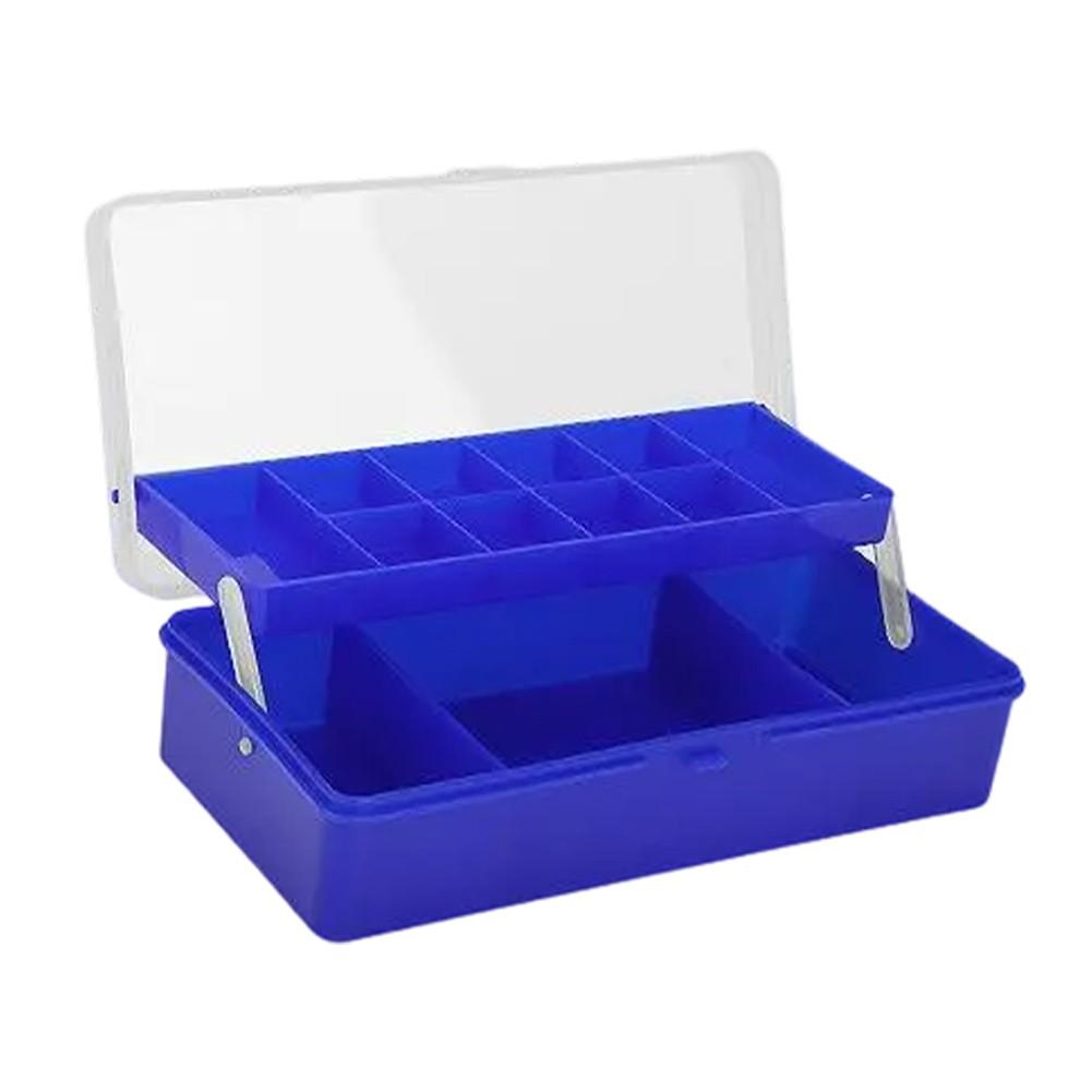Two Layer Fishing Box with Multi Compartment Design for Efficient Storage