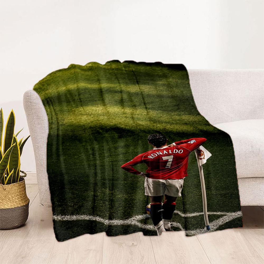 Ronaldo's Solitude Pitch Blanket Ultra-Soft Suitable for Picnics Office Seaside Four Seasons Multipurpose Playful Design Gifts For Family Or Friends
