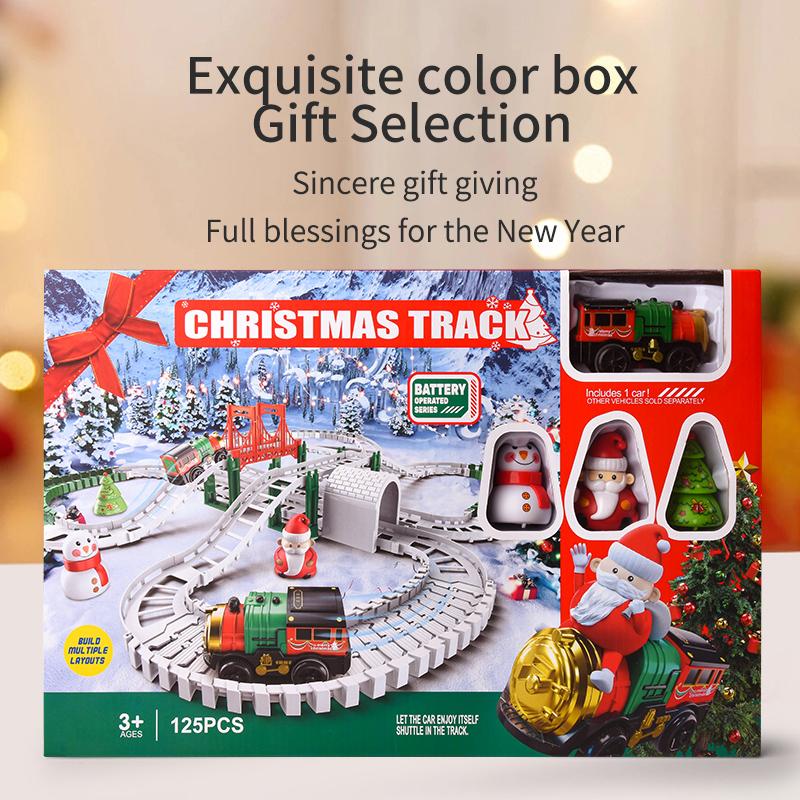 Non-Toxic Christmas Track Car Train Toys Children Electric Track Toy Car Christmas Car Kids Educational Toys For Children Birthday Gift