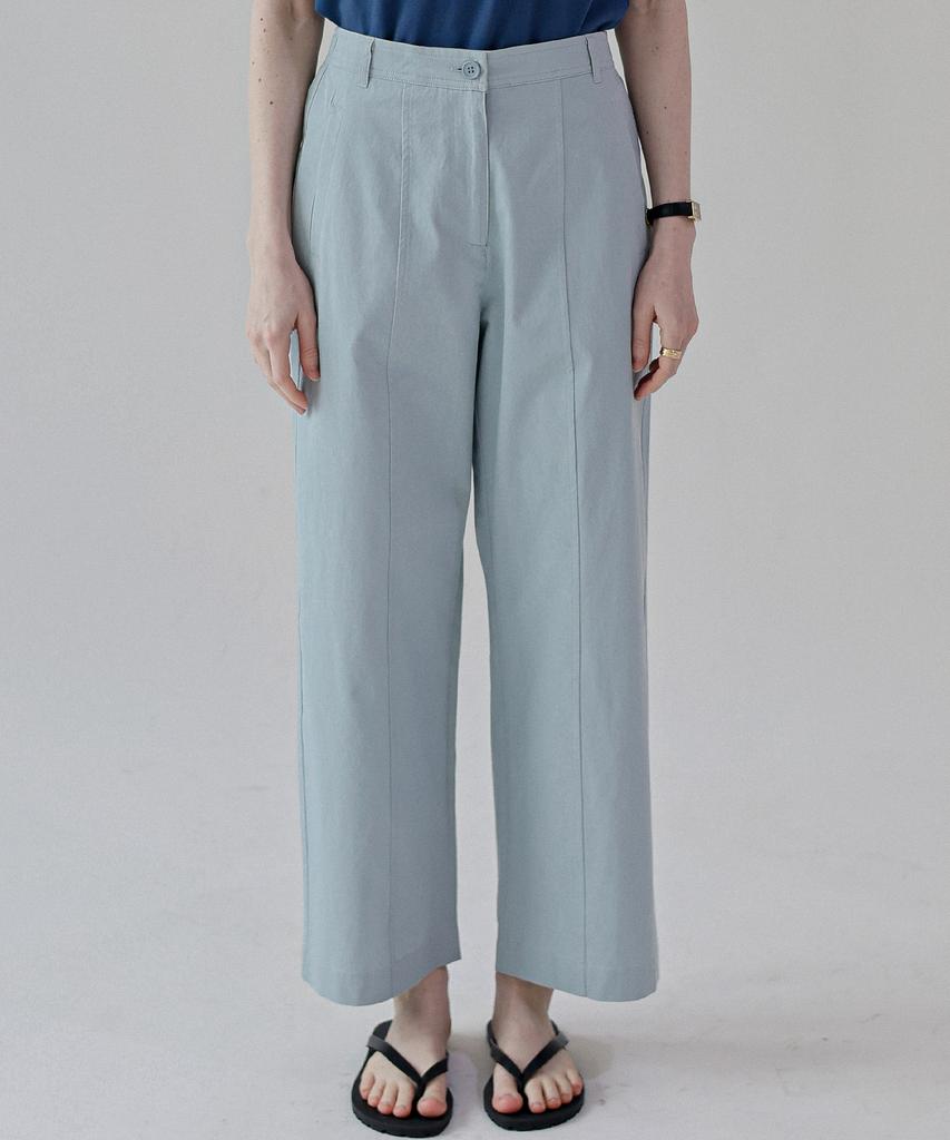 Keullaepeu Easy Cut Back Elastic Pants_Light Blue / (S,M,L,Xl)