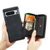 Magnetic Zipper Wallet Leather Case for Google Pixel 9 Pro XL 8 Pro 7 7A 6 6A 5A Fold Detachable RFID Blocking Card Bag Cover