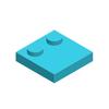 50pcs 33909 Tile Accessories DIY Plastic Plates Building Blocks 2x2 Modified Thin Bricks MOC Compatible Educational Toys for Kid